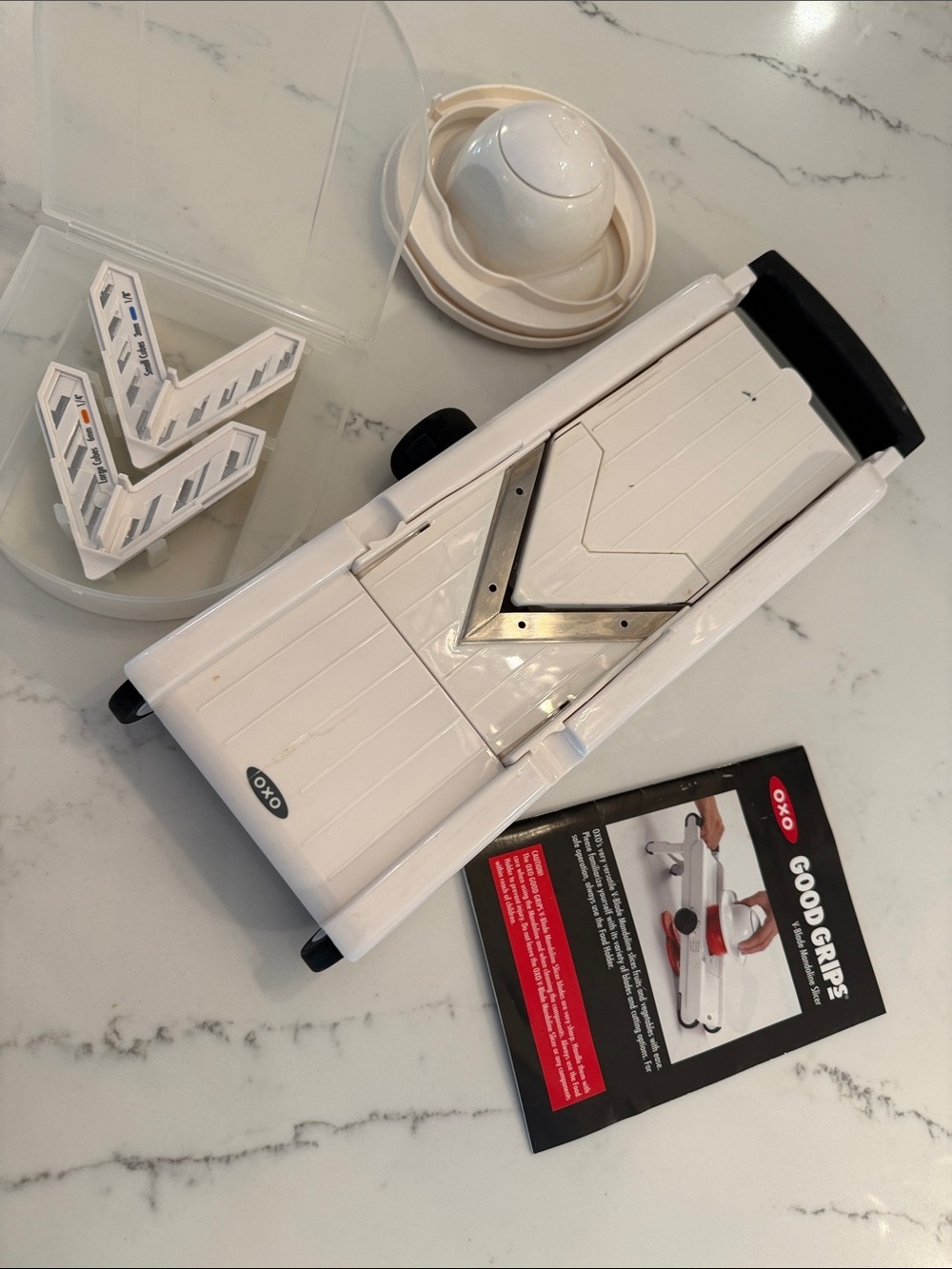 Oxo White Mandoline Slicer with Interchangeable Blades